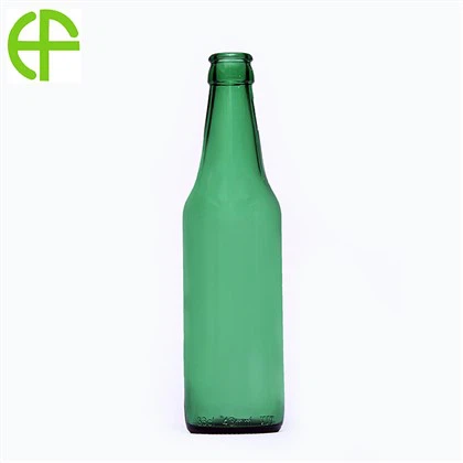 Skleněná láhev na pivo Emerald Green Love o objemu 330 ml